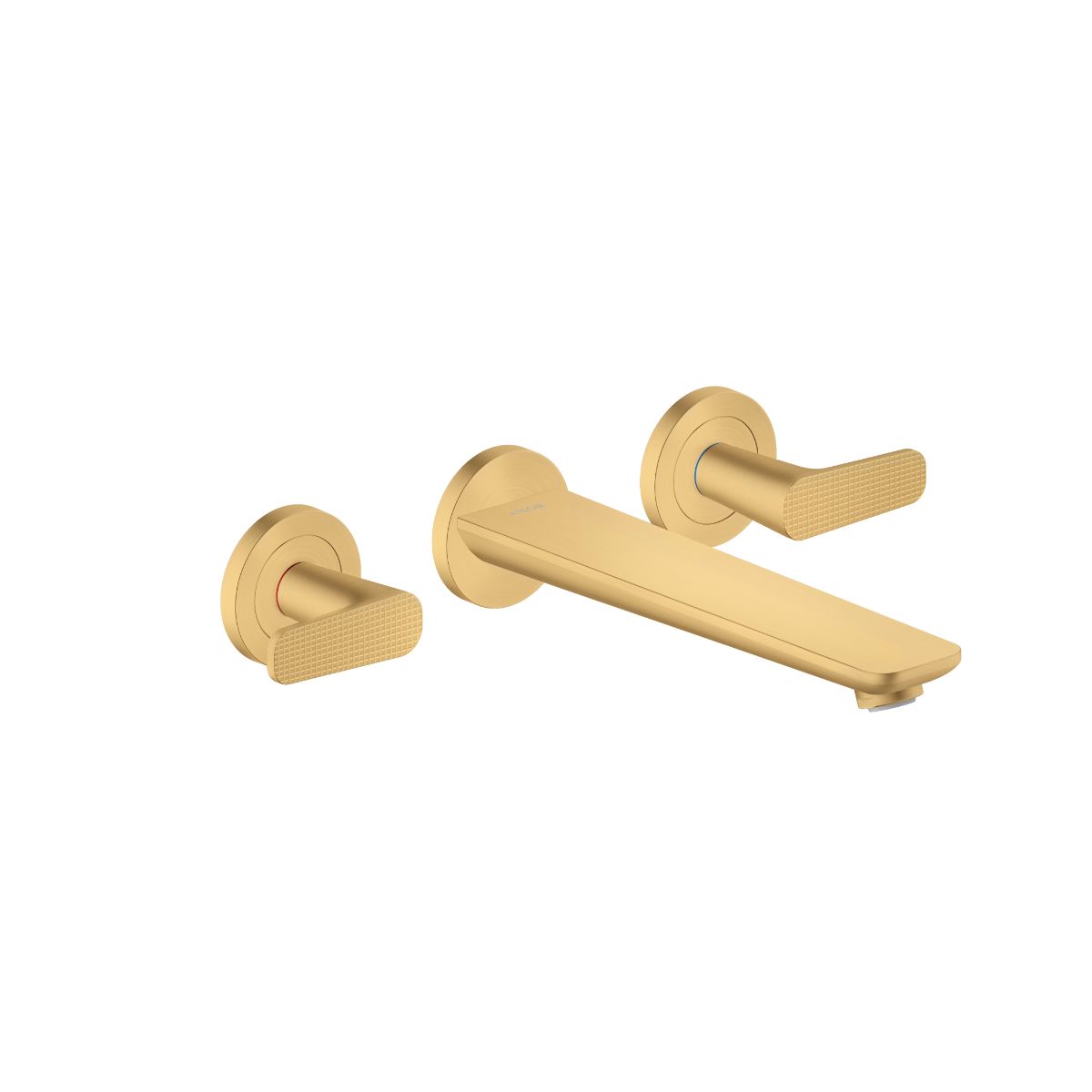 AXOR 49483251 Citterio C 3-Hole Wall-Mounted Tub Filler- Cubic Cut - Brushed Gold Optic