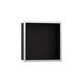 HANSGROHE 56098800 XtraStoris Individual Wall Niche Matte Black with Design Frame 12"x 12"x 4" - Brushed Stainless Steel