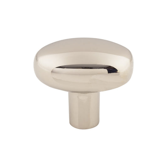 TOP KNOBS M2073 Aspen II Small Potato 1 9/16" Length Oval Knob , Polished Nickel