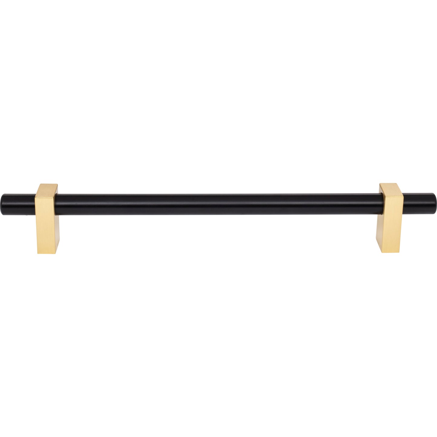 JEFFREY ALEXANDER 478-12MBBG Larkin 2 12" Center-to-Center Appliance Pull - Matte Black w/Brushed Gold