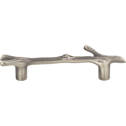 ATLAS 2106-NO Twig 3" Center to Center Novelty Pull - Pewter