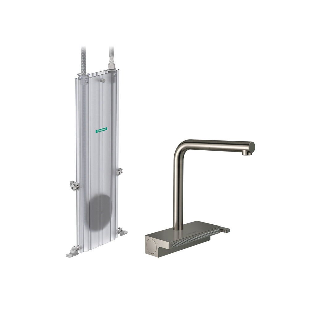 HANSGROHE 73830801 Aquno Select Kitchen Faucet, 2-Spray Pull-Out with sBox, 1.75 GPM - Stainless Steel Optic