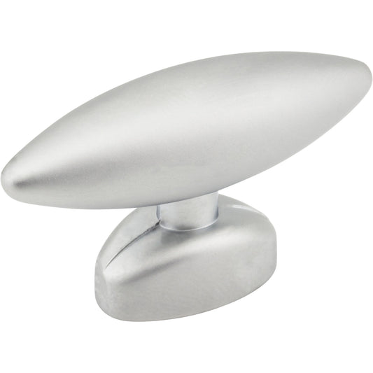 ELEMENTS 409222 Verona 1-9/16" Length Oval Knob - Matte Silver