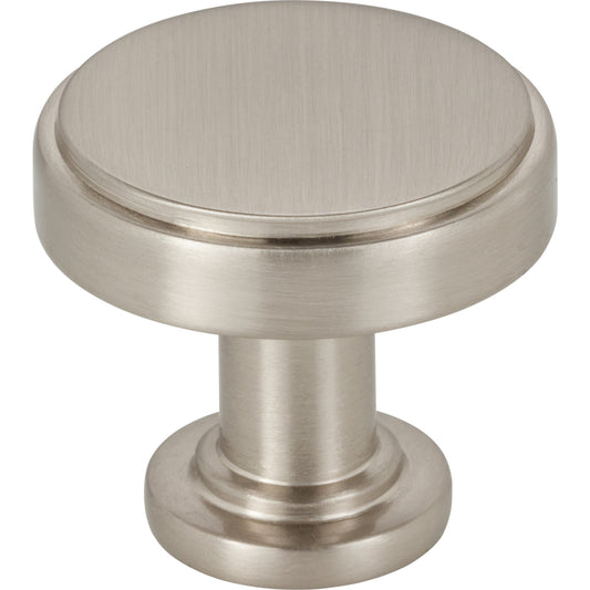 JEFFREY ALEXANDER 171SN Richard 1-1/4" Diameter Round Knob - Satin Nickel