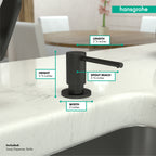 HANSGROHE 40438671 Focus Soap Dispenser - Matte Black