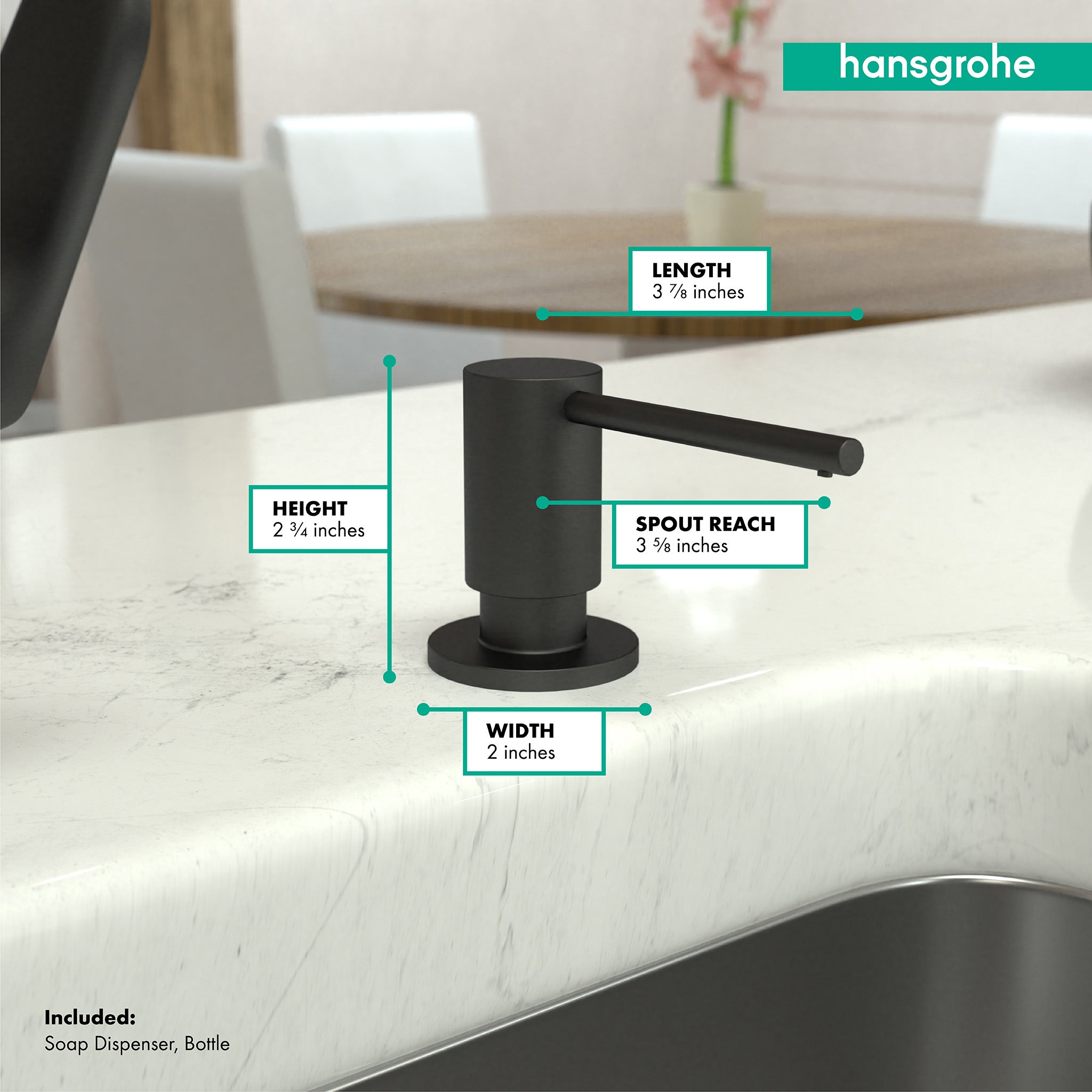 HANSGROHE 40438671 Focus Soap Dispenser - Matte Black