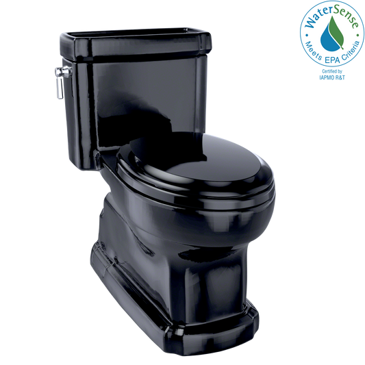 TOTO MS974224CEF#51 Eco Guinevere Elongated 1.28 Gpf Universal Height Skirted Toilet With Softclose Seat - Ebony