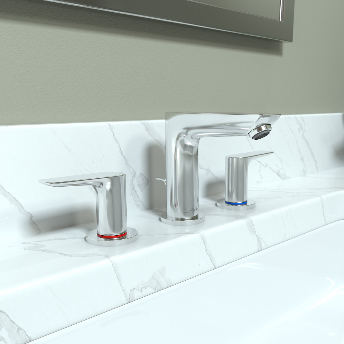 HANSGROHE 71733001 Talis E Widespread Faucet 150 with Pop-Up Drain, 1.2 GPM - Chrome