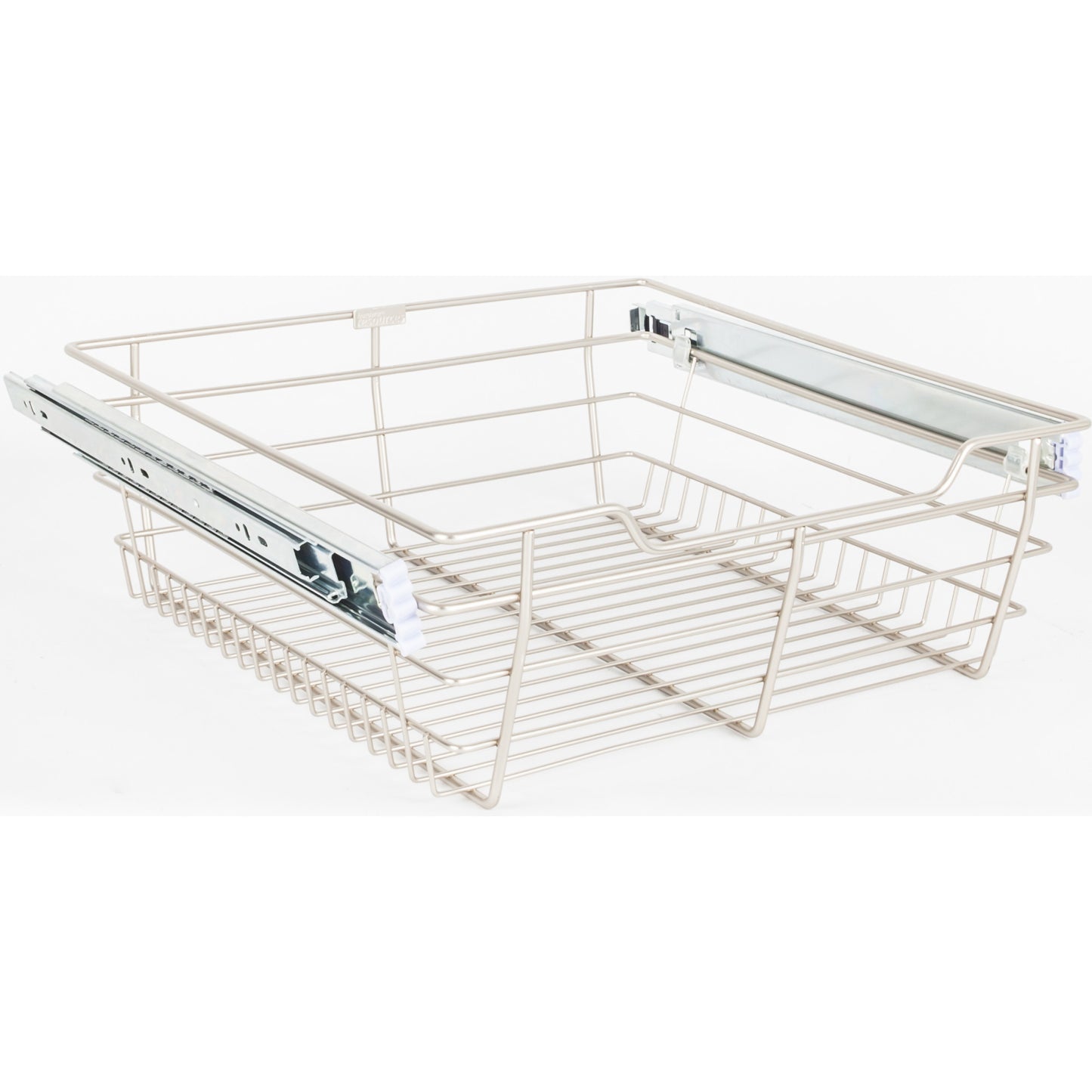 HARDWARE RESOURCES POB1-14176SN Satin Nickel Closet Pullout Basket with Slides 14"D x 17"W x 6"H - Satin Nickel