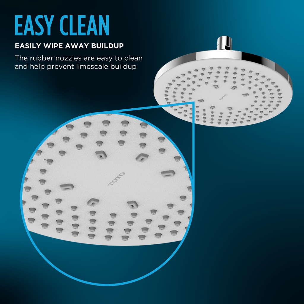 TOTO TBW02003U1#CP G Series 2.5 Gpm Single Spray 8.5 Inch Square Showerhead With Comfort Wave Technology - Polished Chrome