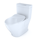 TOTO MS626234CEFG#01 Aimes One-Piece Elongated 1.28 Gpf Toilet With Cefiontect And Softclose Seat - Cotton White