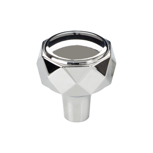 TOP KNOBS TK3080PC Kingsmill 1 1/4" Diameter Geometric Knob - Polished Chrome