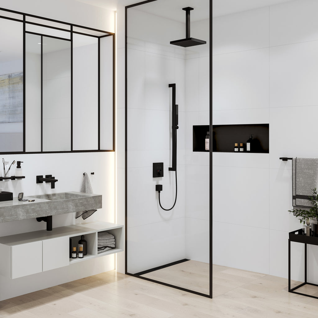 HANSGROHE 24339671 Pulsify E Extension Pipe for Ceiling Mount E, 12" - Matte Black