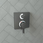 HANSGROHE 15714341 Ecostat Square Thermostatic Trim with Volume Control and Diverter - Brushed Black Chrome