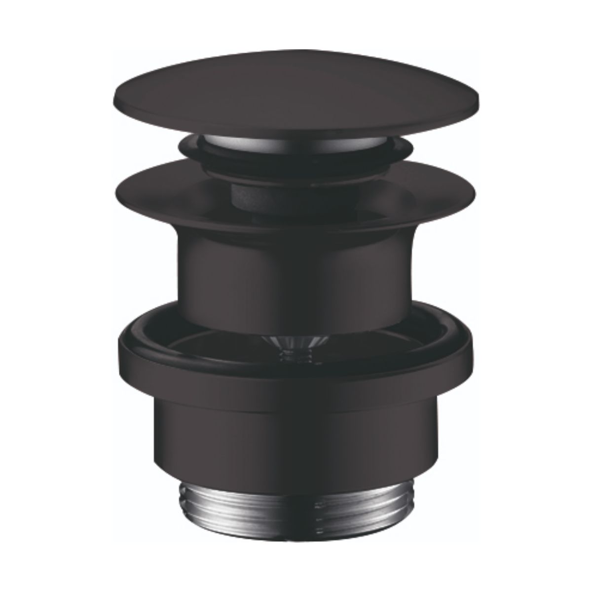 HANSGROHE 50100671  Push-Open Sink Drain - Matte Black