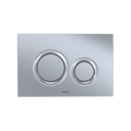 TOTO YT930#MS Dual Flush Round Push Button Plate For Select Duofit In-Wall Tank Unit - Matte Silver