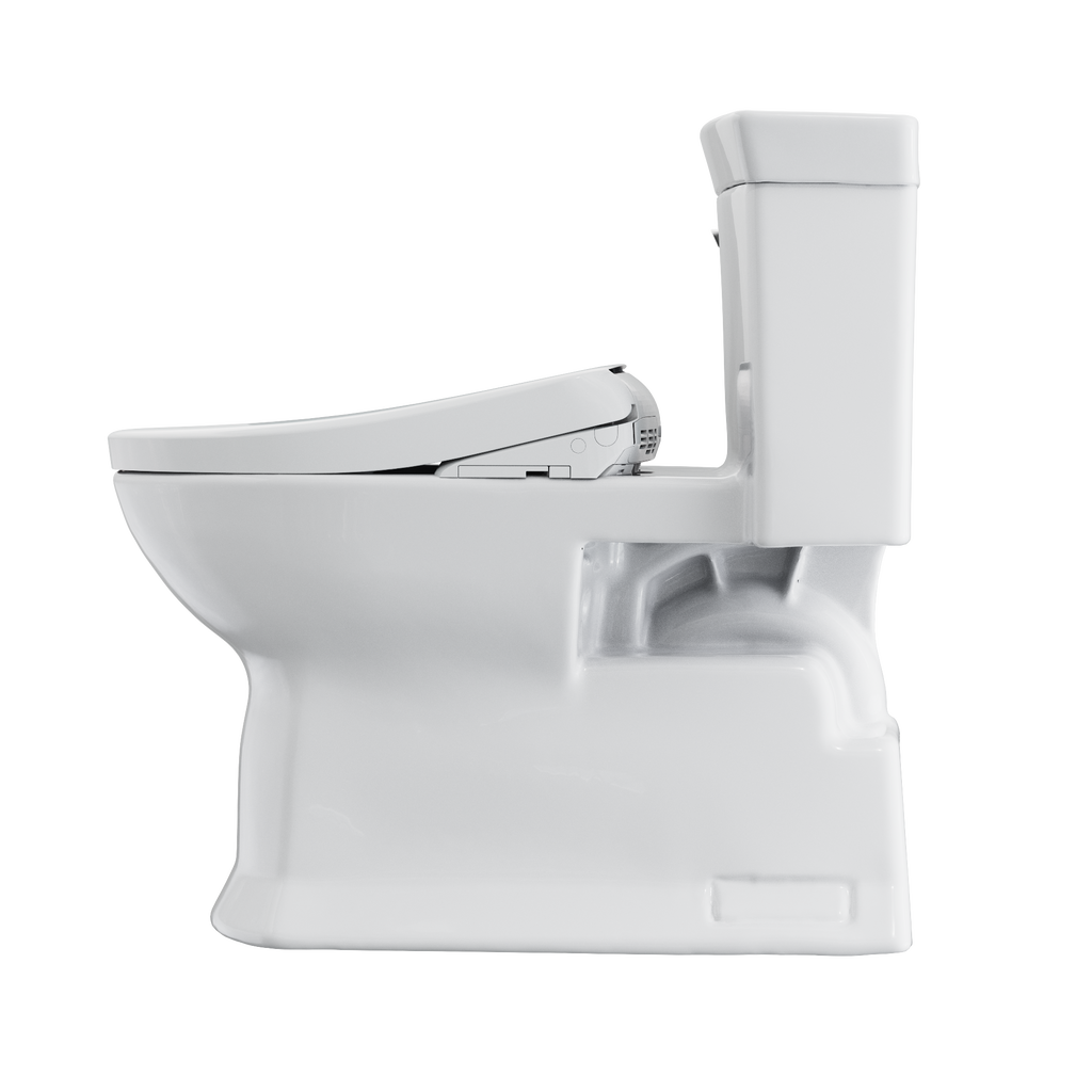 TOTO MW9644736CEFGA#01 Washlet+ Soiree Elongated 1.28 Gpf Universal Height Toilet With Auto Flush S7A Bidet Seat - Cotton White