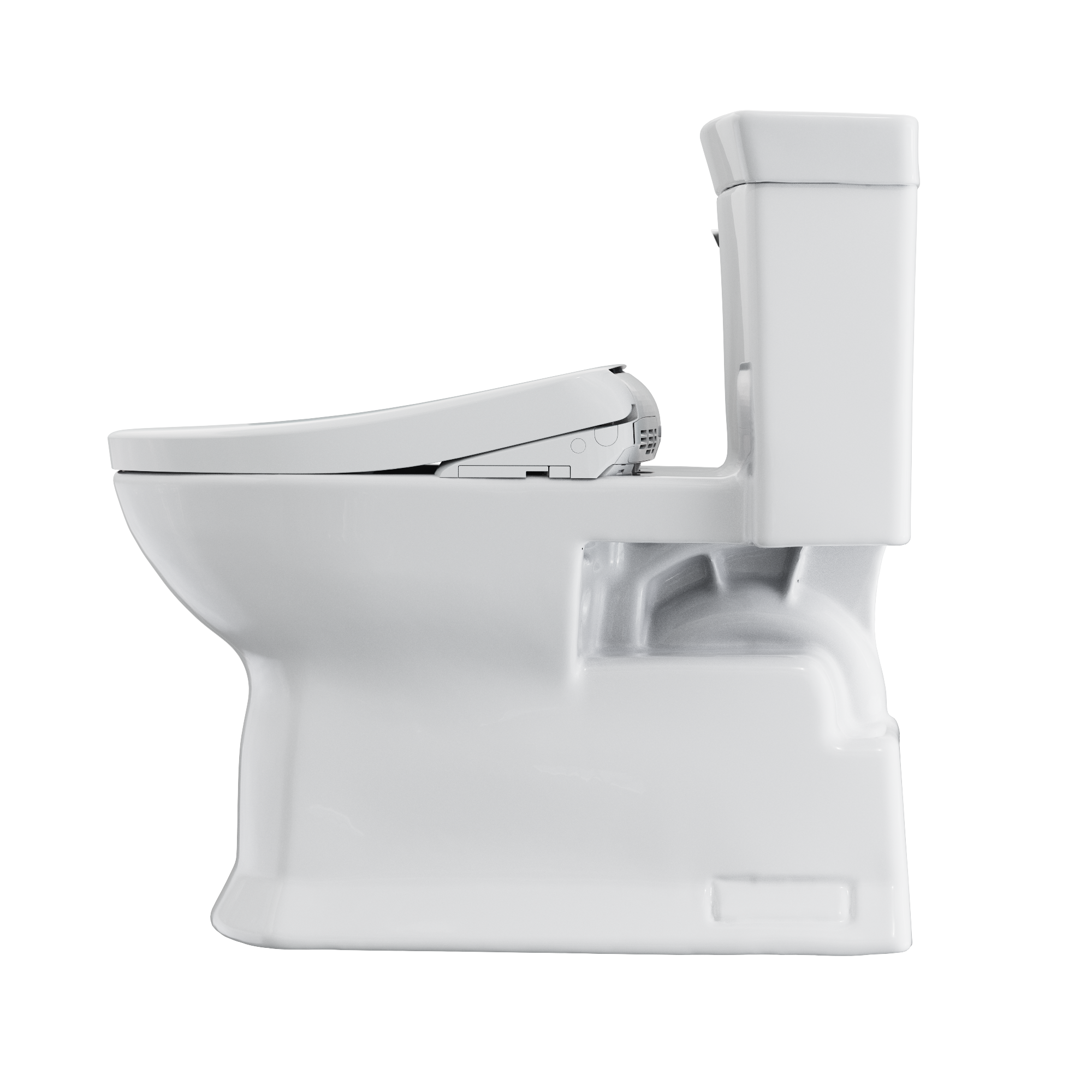 TOTO MW9644726CEFG#01 Washlet+ Soiree Elongated 1.28 Gpf Universal Height Toilet With S7 Bidet Seat - Cotton White