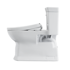 TOTO MW9644736CEFG#01 Washlet+ Soiree Elongated 1.28 Gpf Universal Height Toilet With S7A Bidet Seat - Cotton White
