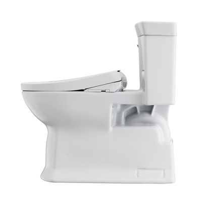 TOTO MW9644736CEFG#01 Washlet+ Soiree Elongated 1.28 Gpf Universal Height Toilet With S7A Bidet Seat - Cotton White