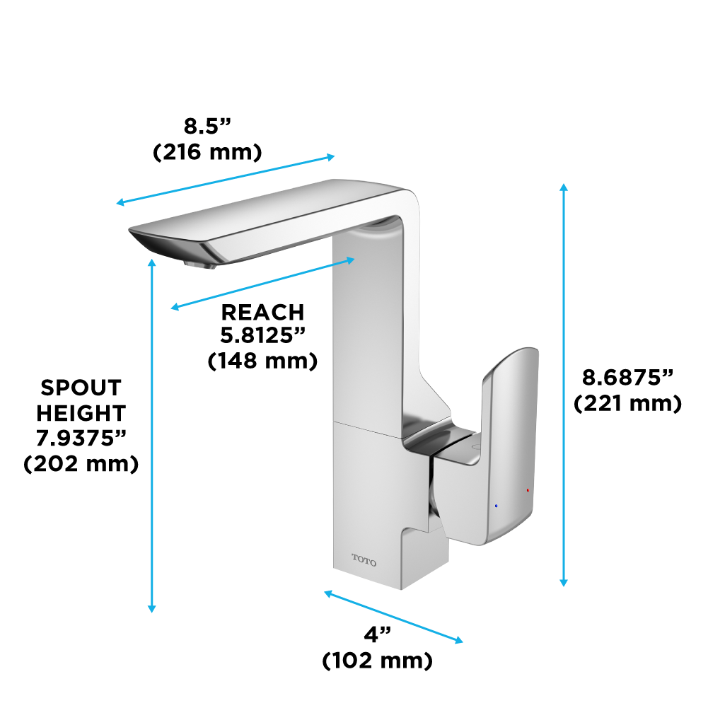 TOTO TLG02309U#BN Gr Series 1.2 Gpm Single Side Handle Bathroom Sink Faucet With Comfort Glide Technology And Drain Assembly - Brushed Nickel