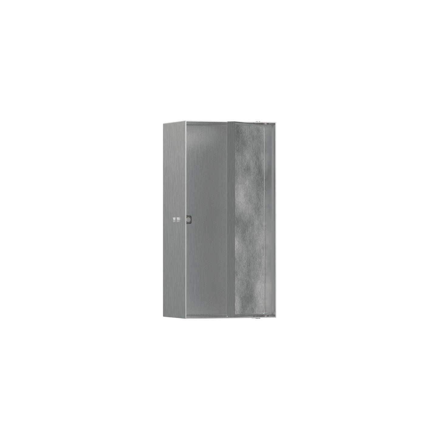 HANSGROHE 56082800 XtraStoris Rock Wall Niche with Tileable Door 12"x 6"x 4" in Brushed Stainless Steel