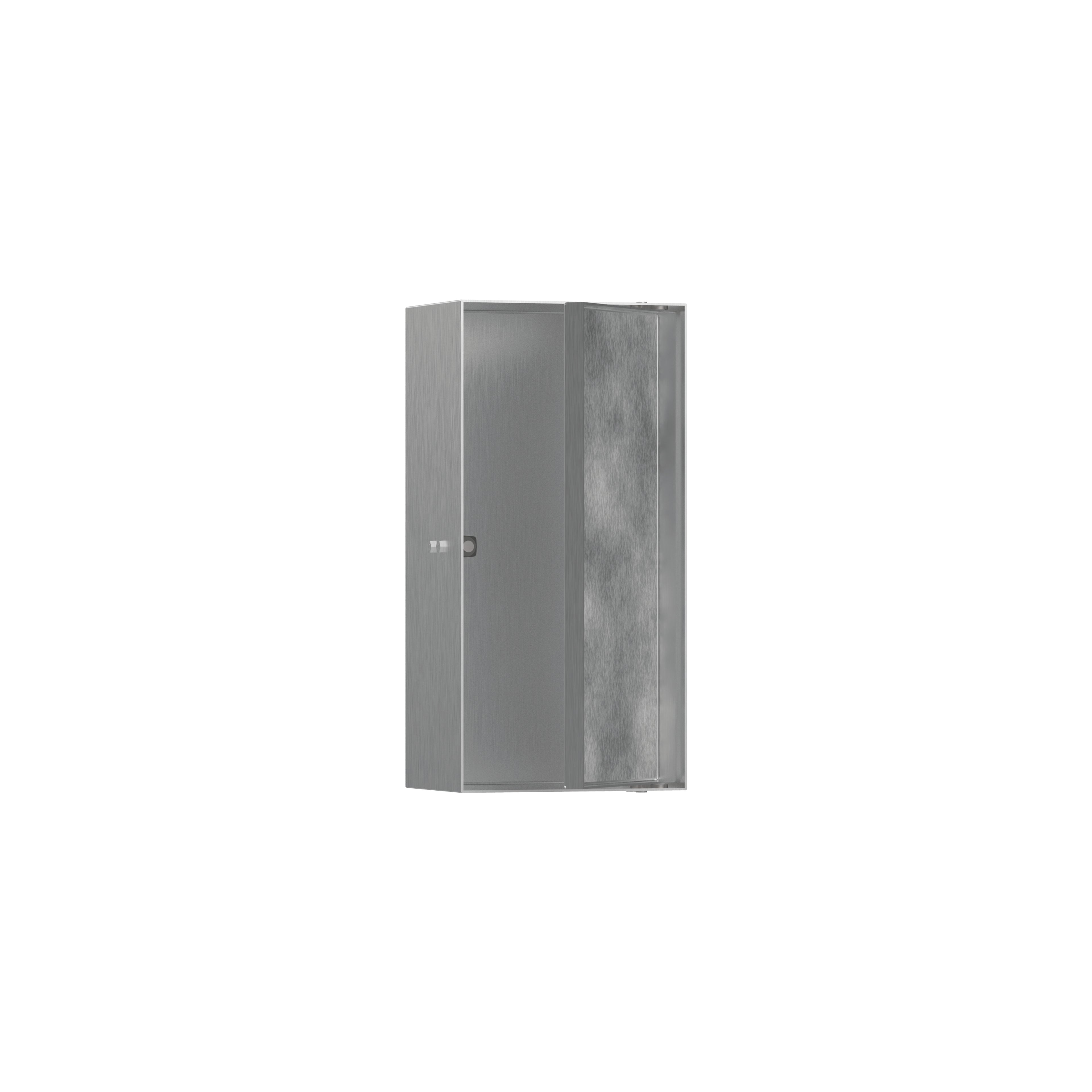 HANSGROHE 56082800 XtraStoris Rock Wall Niche with Tileable Door 12"x 6"x 4" - Brushed Stainless Steel