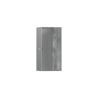 HANSGROHE 56082800 XtraStoris Rock Wall Niche with Tileable Door 12"x 6"x 4" - Brushed Stainless Steel