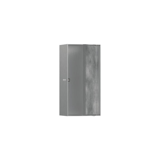 HANSGROHE 56082800 XtraStoris Rock Wall Niche with Tileable Door 12"x 6"x 4" - Brushed Stainless Steel
