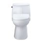 TOTO MW6144736CEFGA#01 WASHLET+ Carlyle II One-Piece Elongated 1.28 GPF Toilet with Auto Flush WASHLET+ S7A Contemporary Bidet Seat , Cotton White