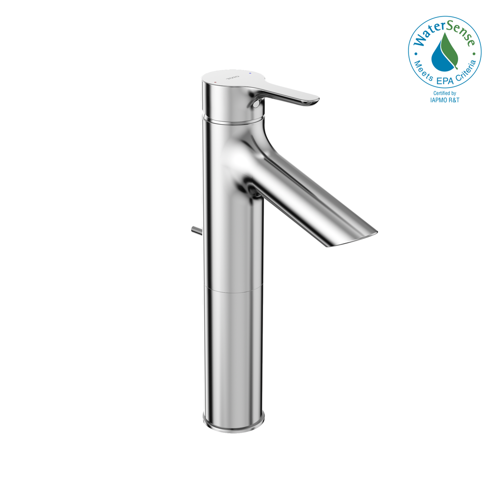 TOTO TLS01304U#CP Tls01304U#Cp Lb Series 1.2 Gpm Single Handle Bathroom Faucet For Semi-Vessel Sink With Drain Assembly - Polished Chrome
