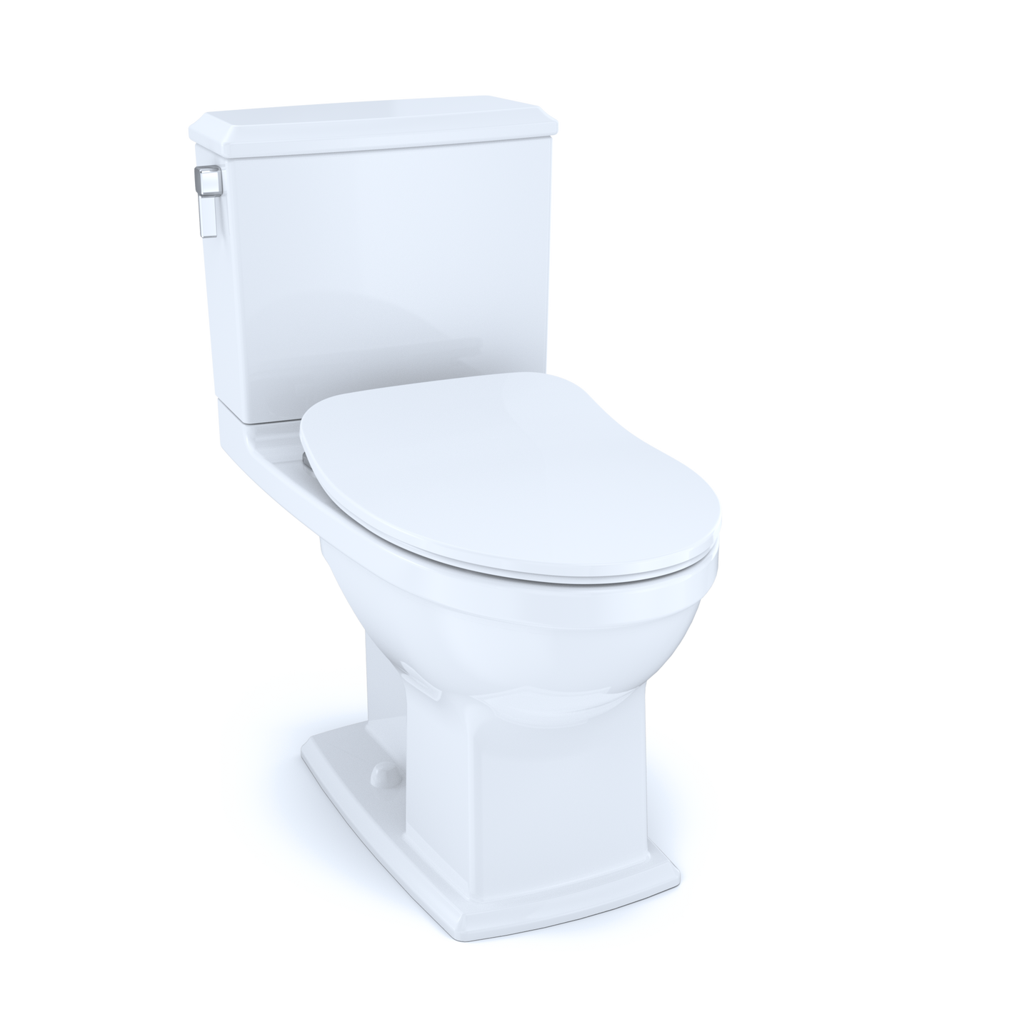 TOTO MS494234CEMFG#01 Connelly Two-Piece Elongated Dual Flush 1.28 and 0.9 GPF Toilet with CEFIONTECT , Cotton White