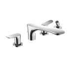 TOTO TBG01202U#CP Go Two-Handle Deck-Mount Roman Tub Filler Trim With Handshower - Polished Chrome