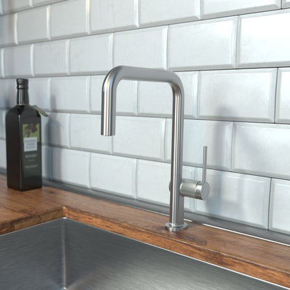 HANSGROHE 72858801 Talis N Kitchen Faucet, U-Style 1-Spray, 1.5 GPM - Stainless Steel Optic