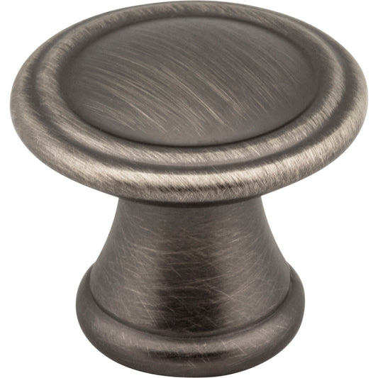 JEFFREY ALEXANDER Z110-BNBDL Chesapeake 1-3/16" Diameter Mushroom Knob , Brushed Pewter