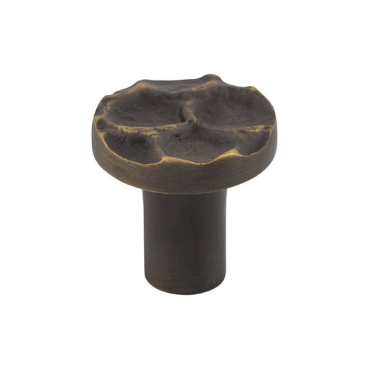 TOP KNOBS TK295BA Cobblestone 1 1/8" Diameter Round Knob - Brass Antique