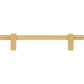 JEFFREY ALEXANDER 598-128BG Larkin Knurled Center 128 mm Center-to-Center Bar Pull - Brushed Gold