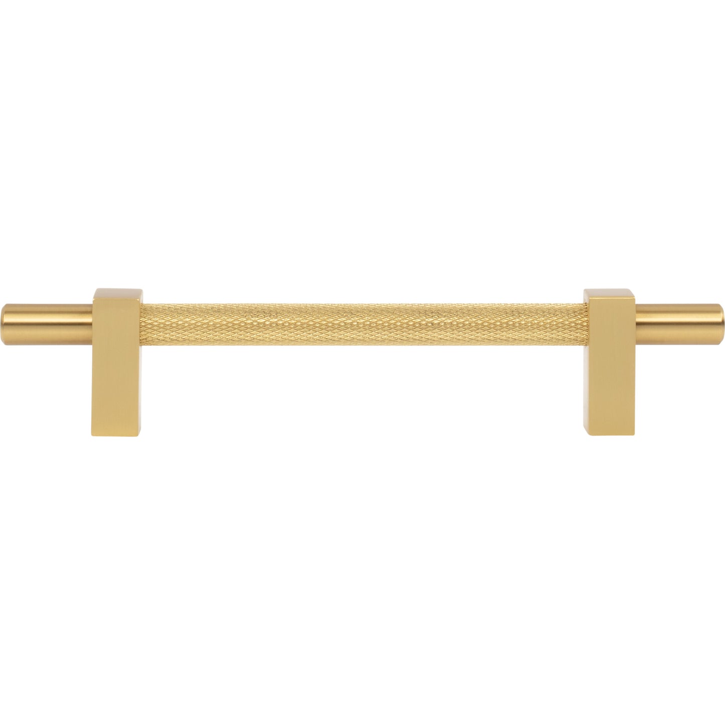 JEFFREY ALEXANDER 598-128BG Larkin Knurled Center 128 mm Center-to-Center Bar Pull - Brushed Gold