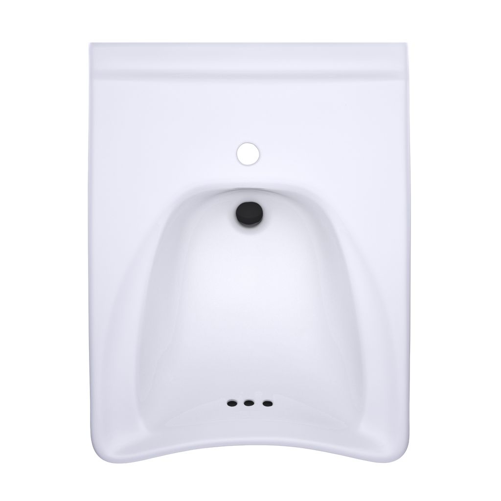 TOTO LT308#01 Commercial Wall-Mount Bathroom Sink For Single Hole Faucets -