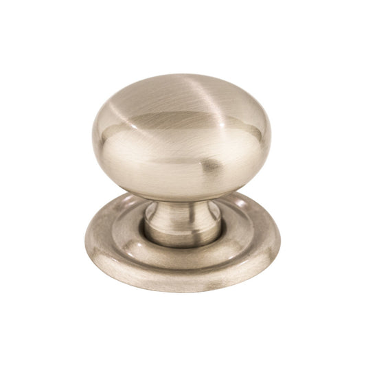 TOP KNOBS M1315 Victoria 1 1/4" Diameter Round Knob - Brushed Satin Nickel