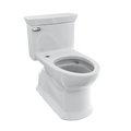 TOTO CST964CEFGAT40#01 Soiree One Piece Elongated 1.28 Gpf Universal Height Skirted Toilet With Cefiontect - Cotton White