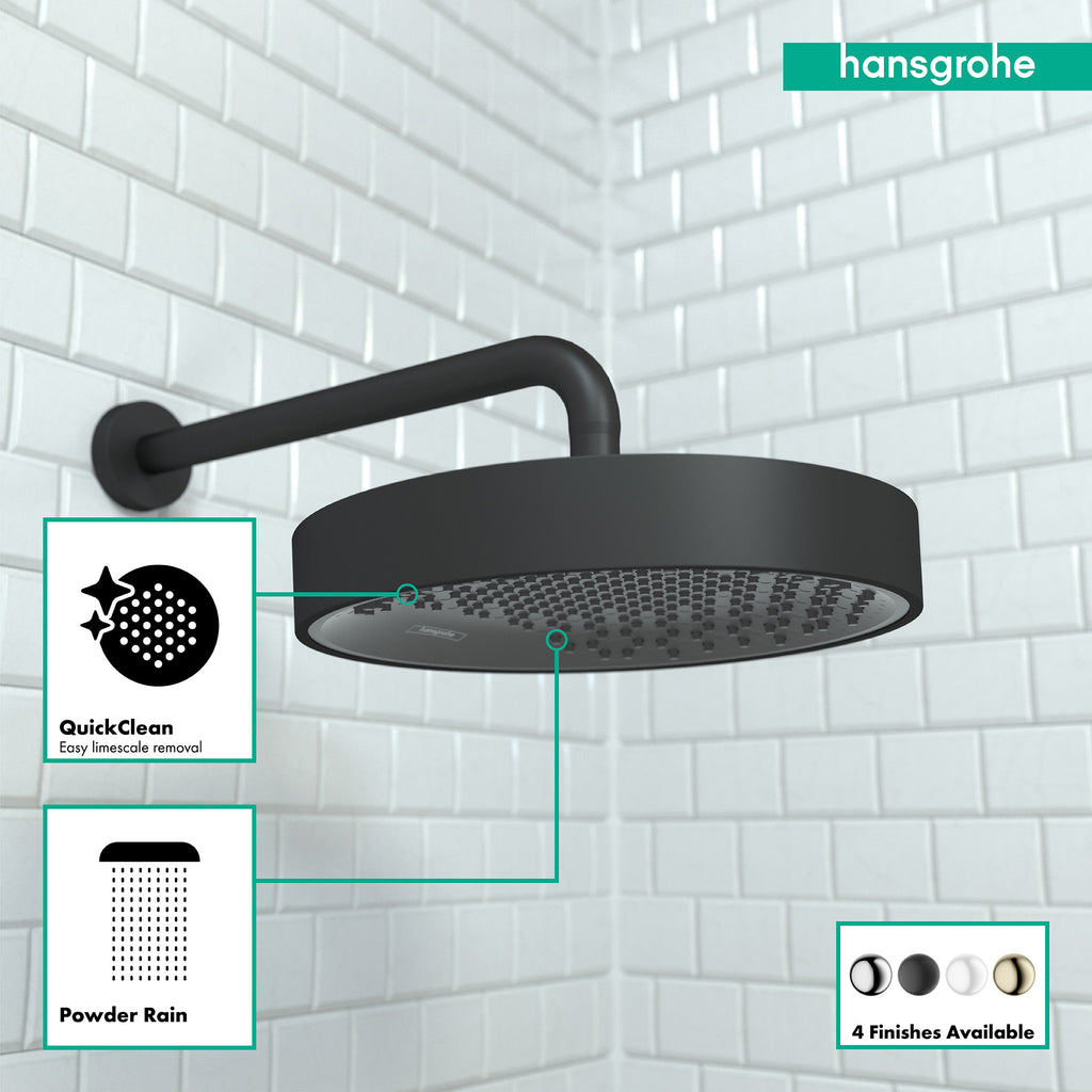 HANSGROHE 26228671 Rainfinity Showerhead 250 1-Jet, 2.5 GPM - Matte Black