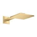 AXOR 35311251 ShowerSolutions Showerhead 250 Square 2- Jet with Showerarm Trim, 1.75 GPM - Brushed Gold Optic