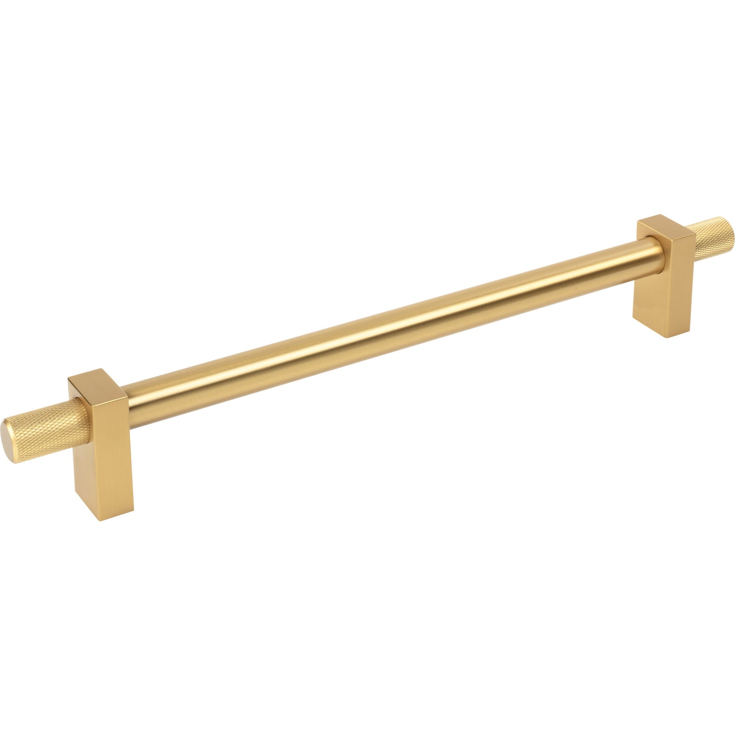 JEFFREY ALEXANDER 698-18BG Larkin Knurled Ends 18" Center-to-Center Appliance Pull - Brushed Gold