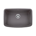 BLANCO 442548 Valea Valea SILGRANIT 27" Single Bowl Undermount Kitchen Sink - Cinder in Cinder