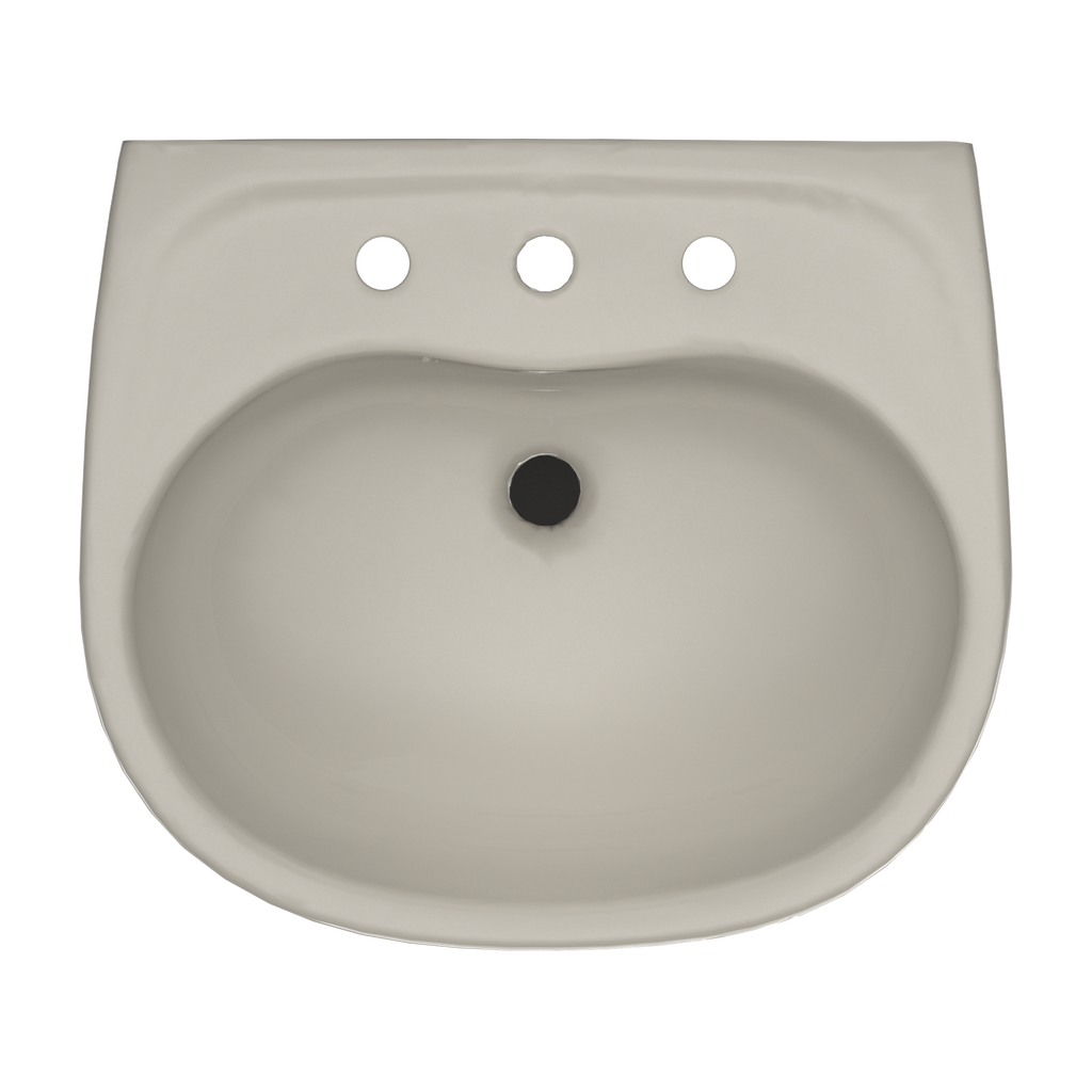TOTO LHT241.8G#03 Supreme Oval Wall-Mount Bathroom Sink With Cefiontect And Shroud For 8 Inch Center Faucets - Bone