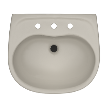 TOTO LHT241.8G#03 Supreme Oval Wall-Mount Bathroom Sink With Cefiontect And Shroud For 8 Inch Center Faucets - Bone