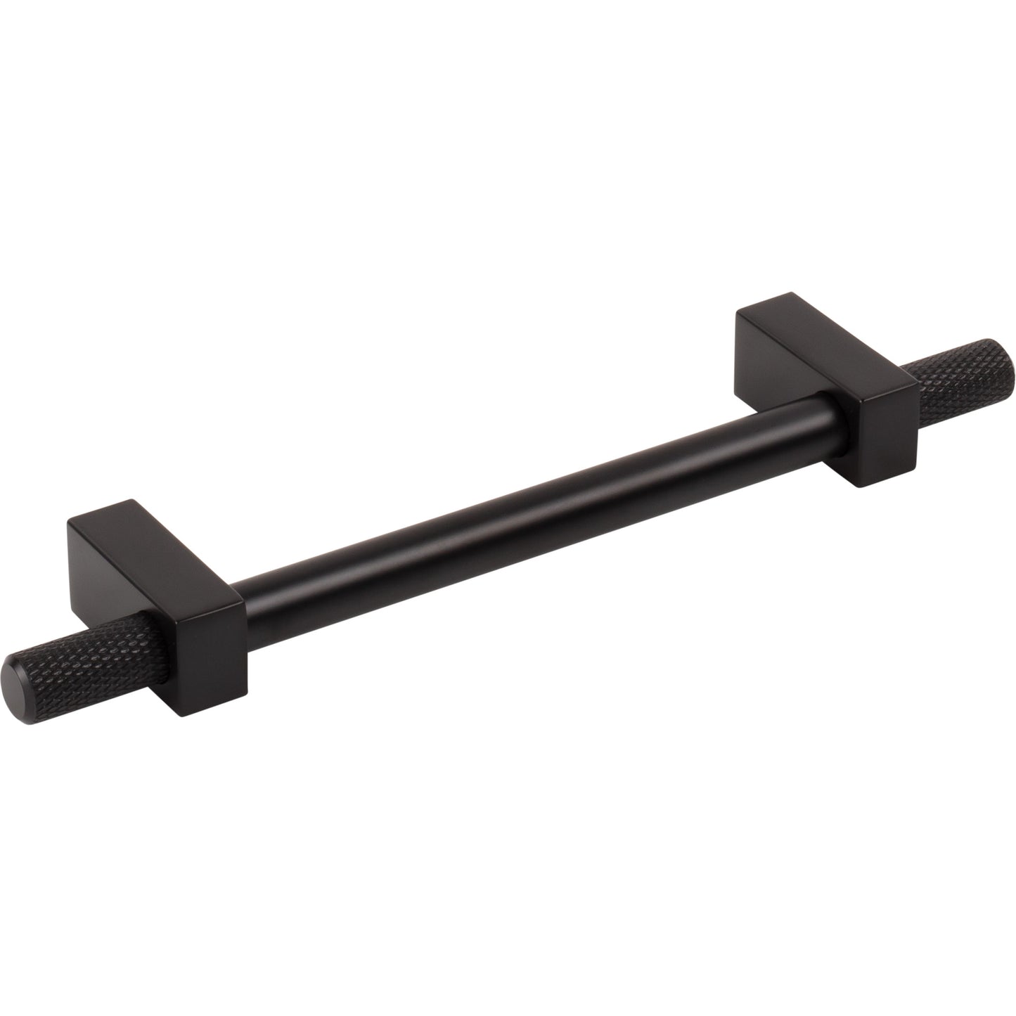 JEFFREY ALEXANDER 698-128MB Larkin Knurled Ends 128 mm Center-to-Center Bar Pull - Matte Black