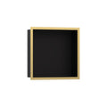 HANSGROHE 56098990 XtraStoris Individual Wall Niche Matte Black with Design Frame 12"x 12"x 4" - Polished Gold Optic