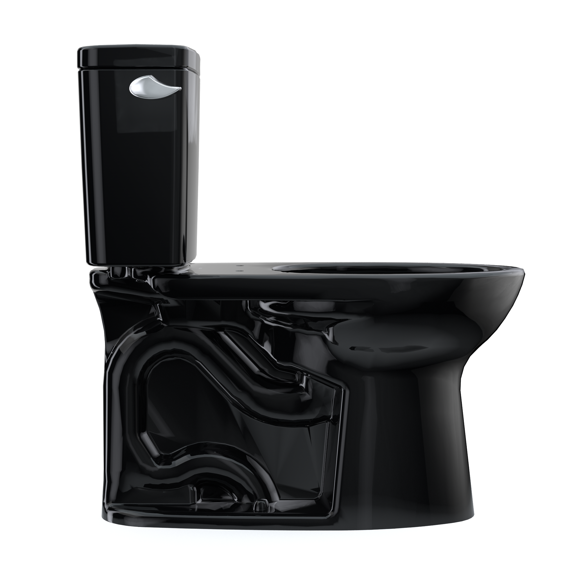 TOTO CST776CSF#51 Drake  Two-Piece Elongated 1.6 Gpf Universal Height Tornado Flush Toilet - Ebony